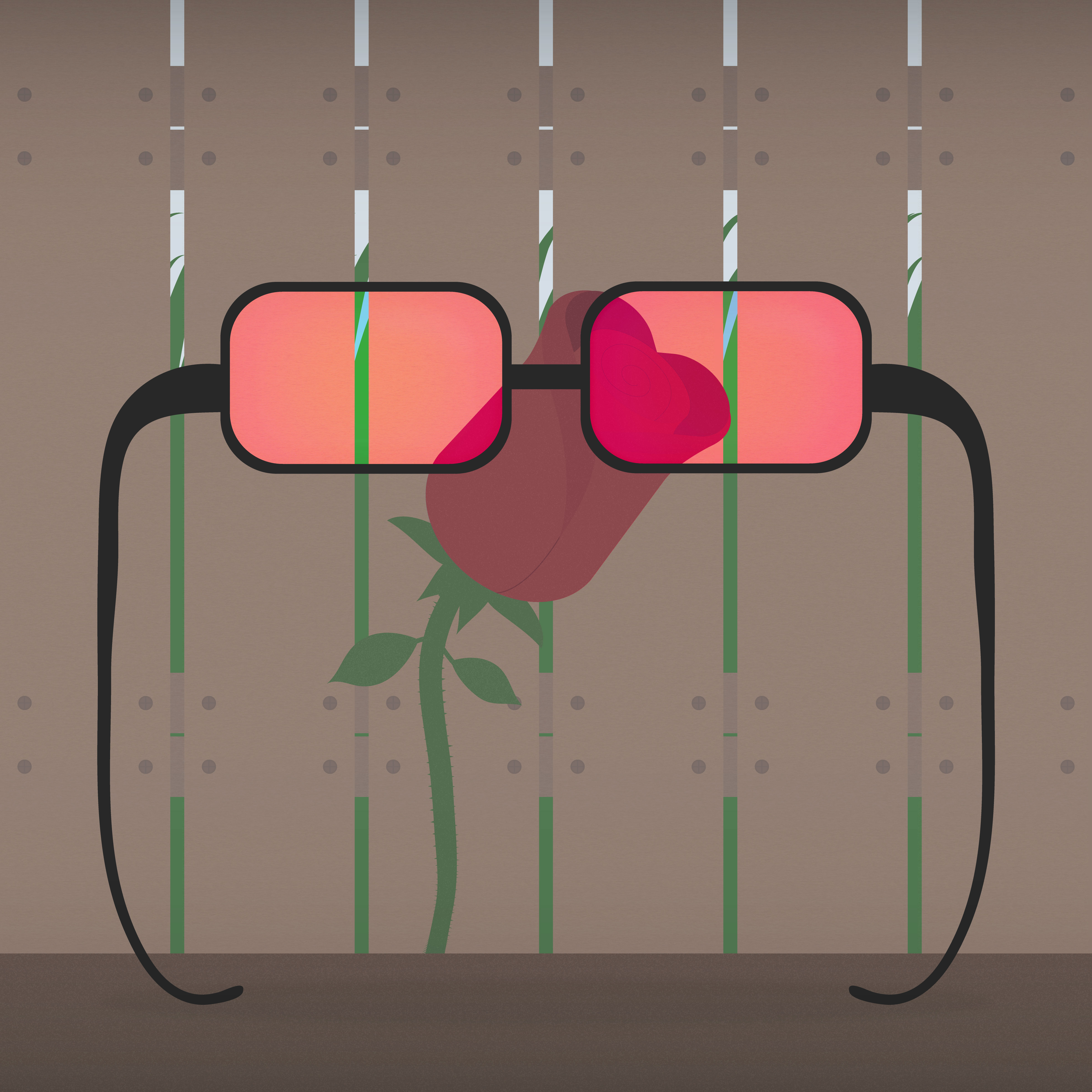 Illustration Rose-Colored Glasses